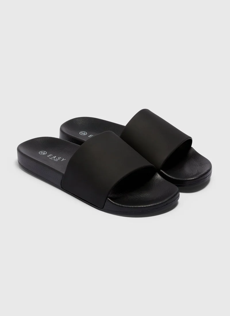Matalan Black Comfort Sliders